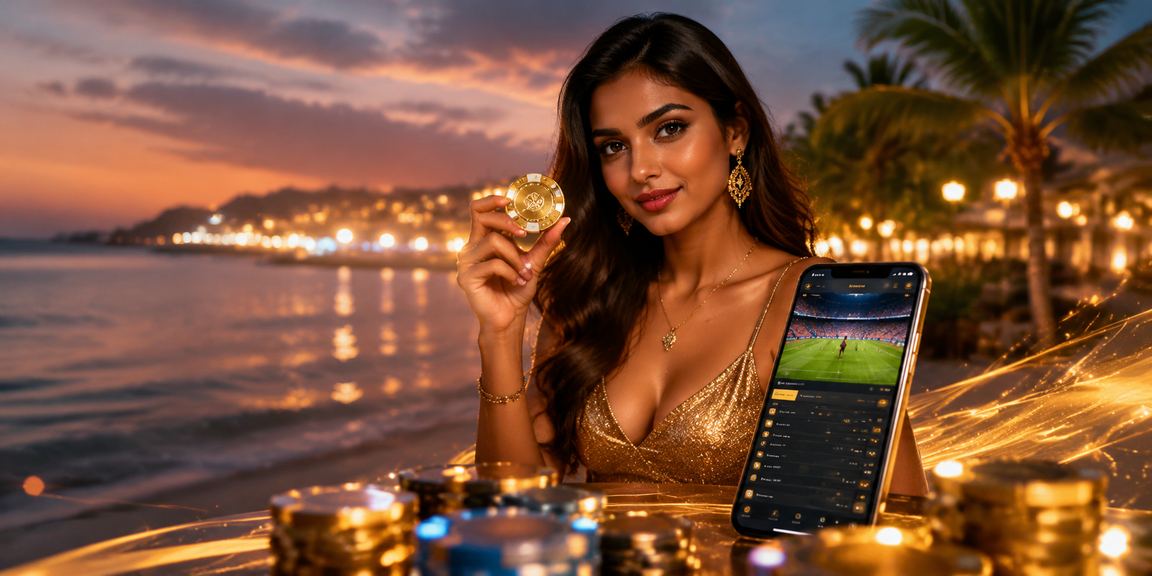 Scenic view of Goa beach with sports and betting theme