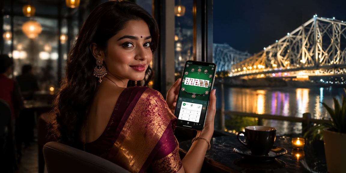 Poker game in India with model